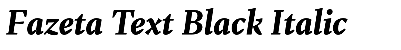 Fazeta Text Black Italic